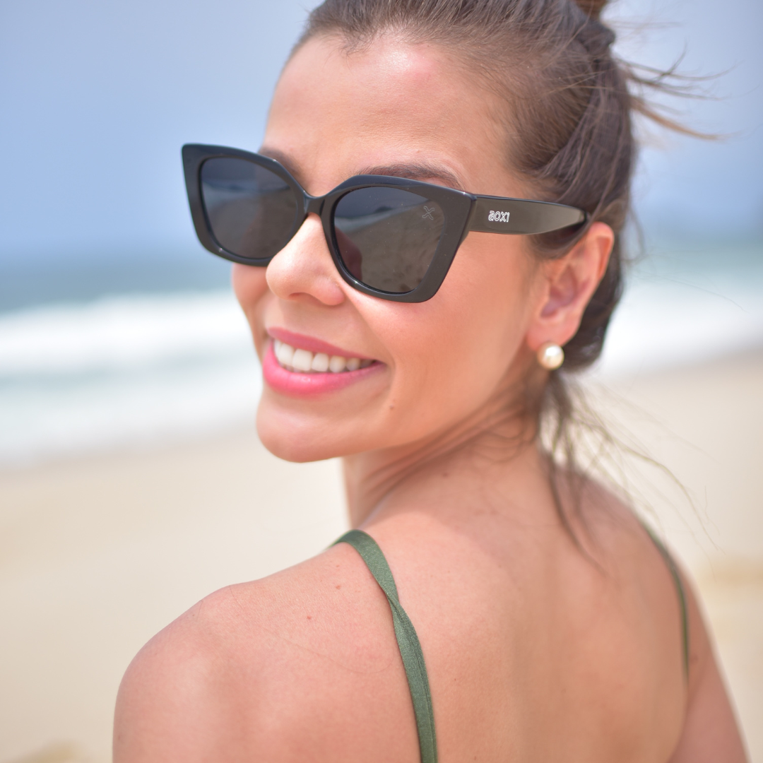 Óculos de Sol Feminino Eagle Gatinho Preto Polarizado