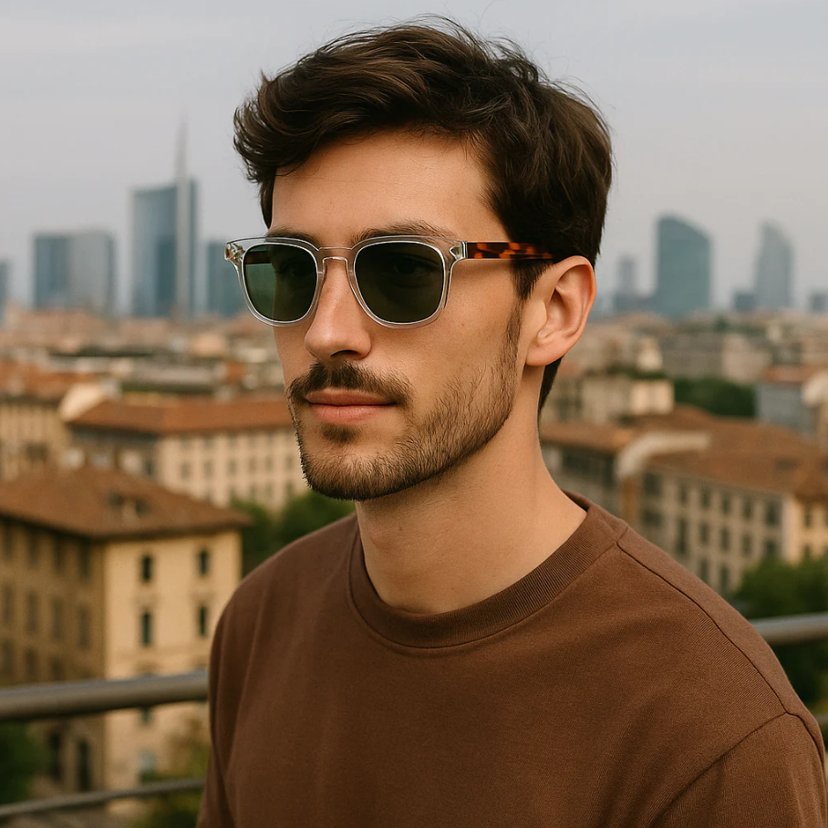 Óculos de Sol Unissex Blink Branco Tartaruga Polarizado